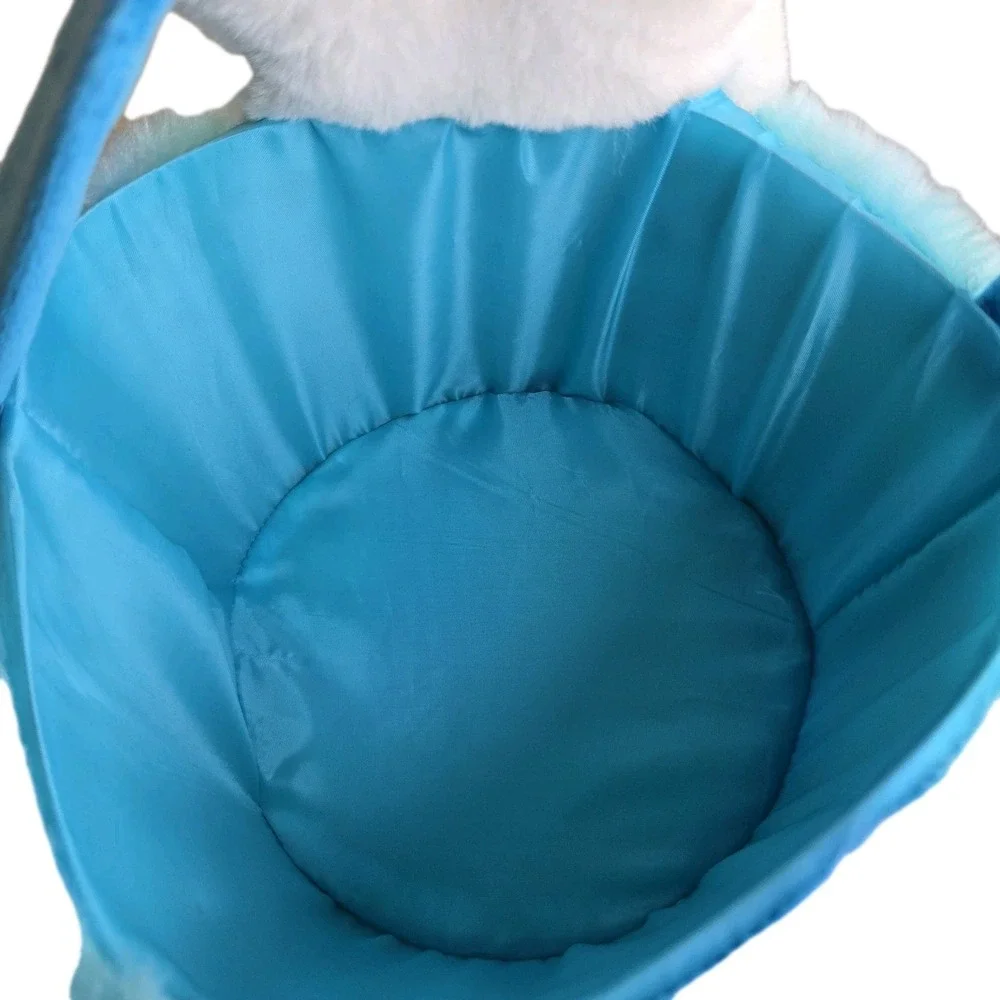NEW Peeps x HELLO KITTY Easter Basket w/ Handle‎ Bunny Rabbit Plush Basket Blue